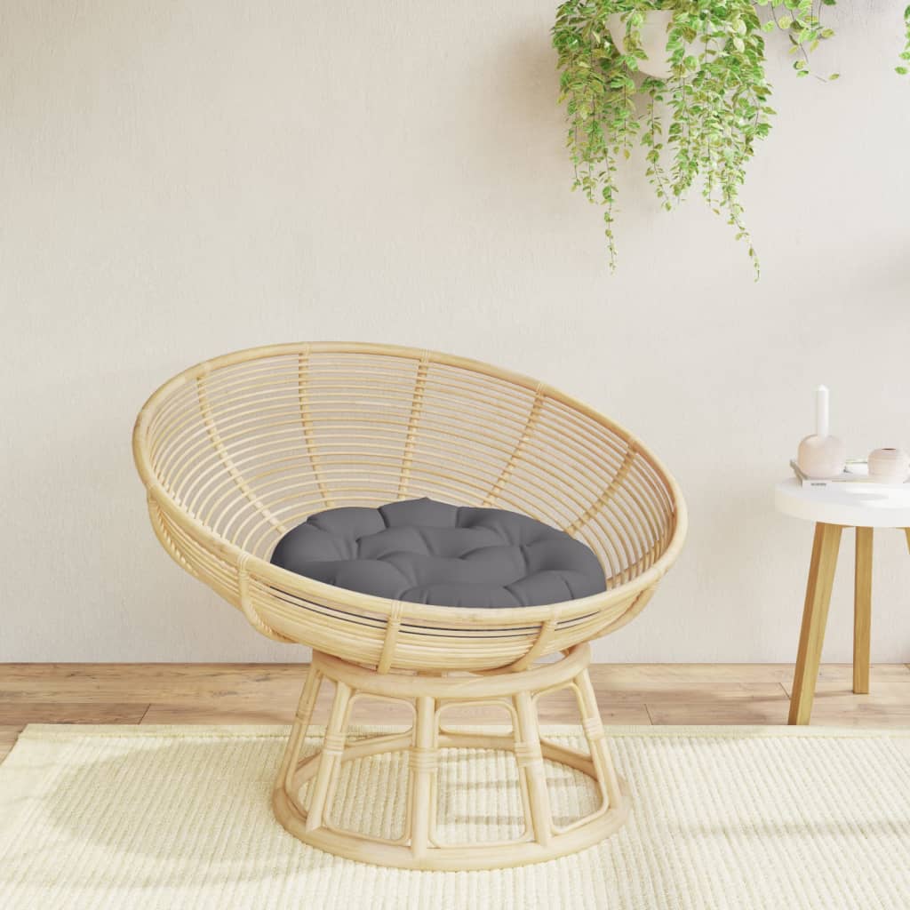 Round Cushion Anthracite Ø 60 x 11 cm Oxford Fabric