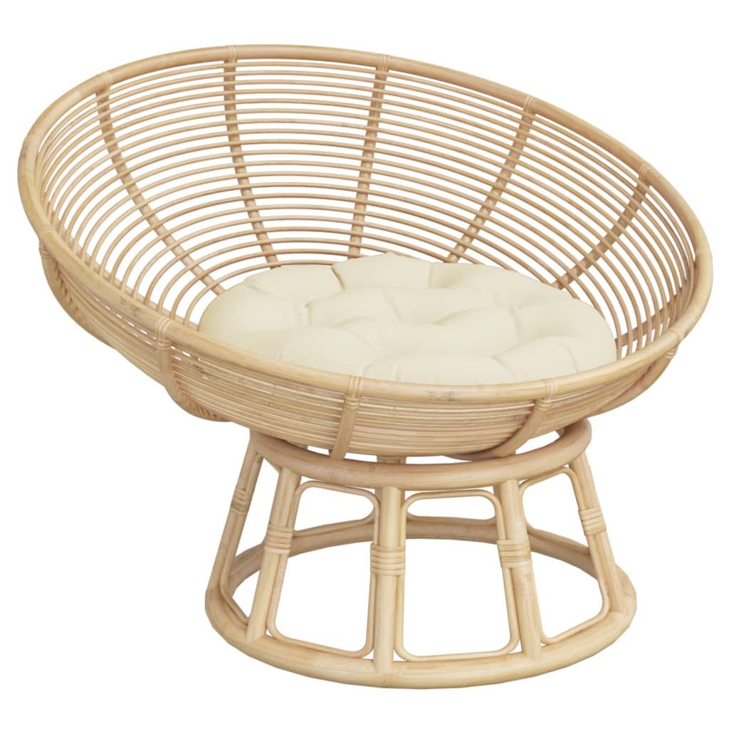 Kissen Rund Creme Ø 60 x11 cm Oxford-Gewebe