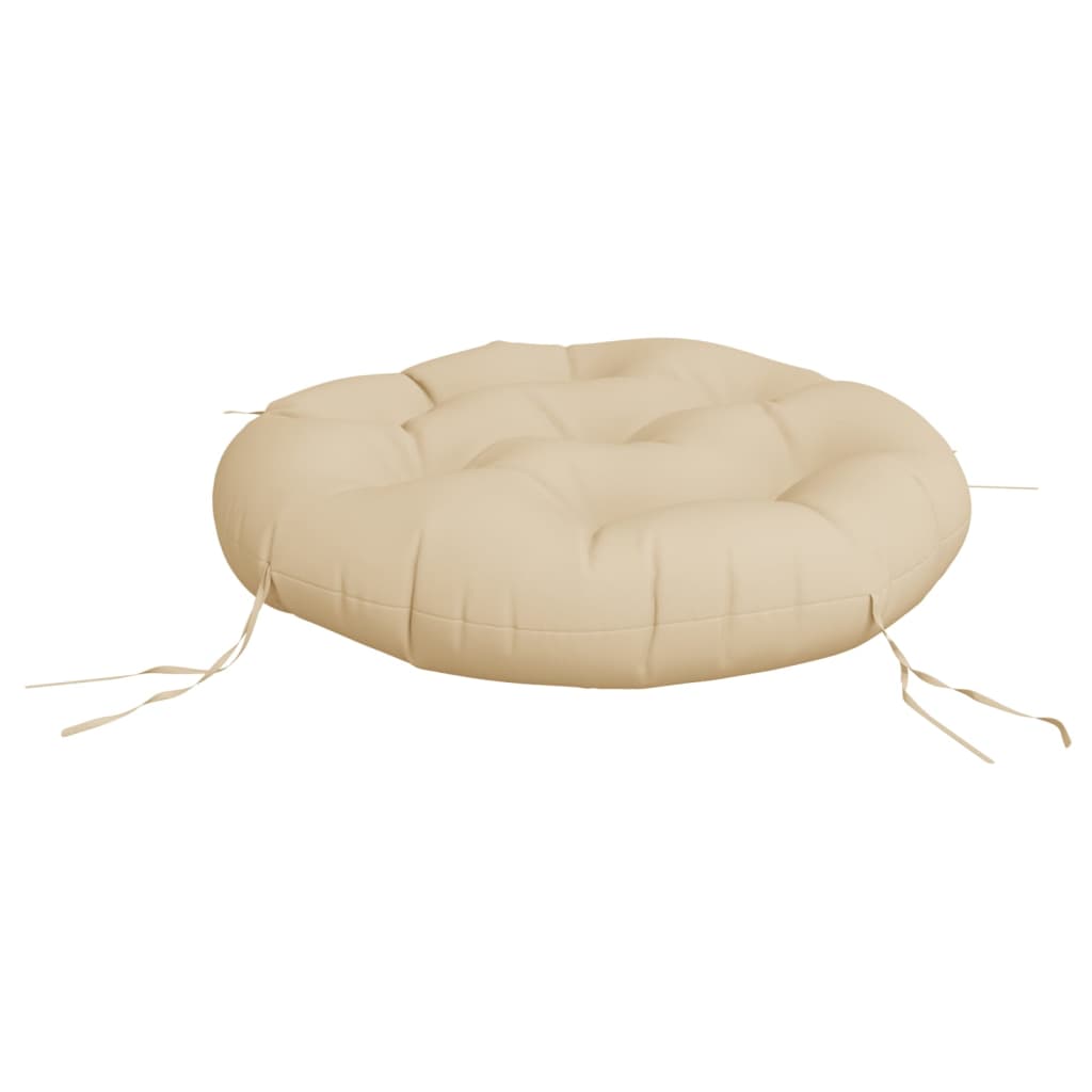 Cushion Round Beige Ø 60 x 11 cm Oxford Fabric
