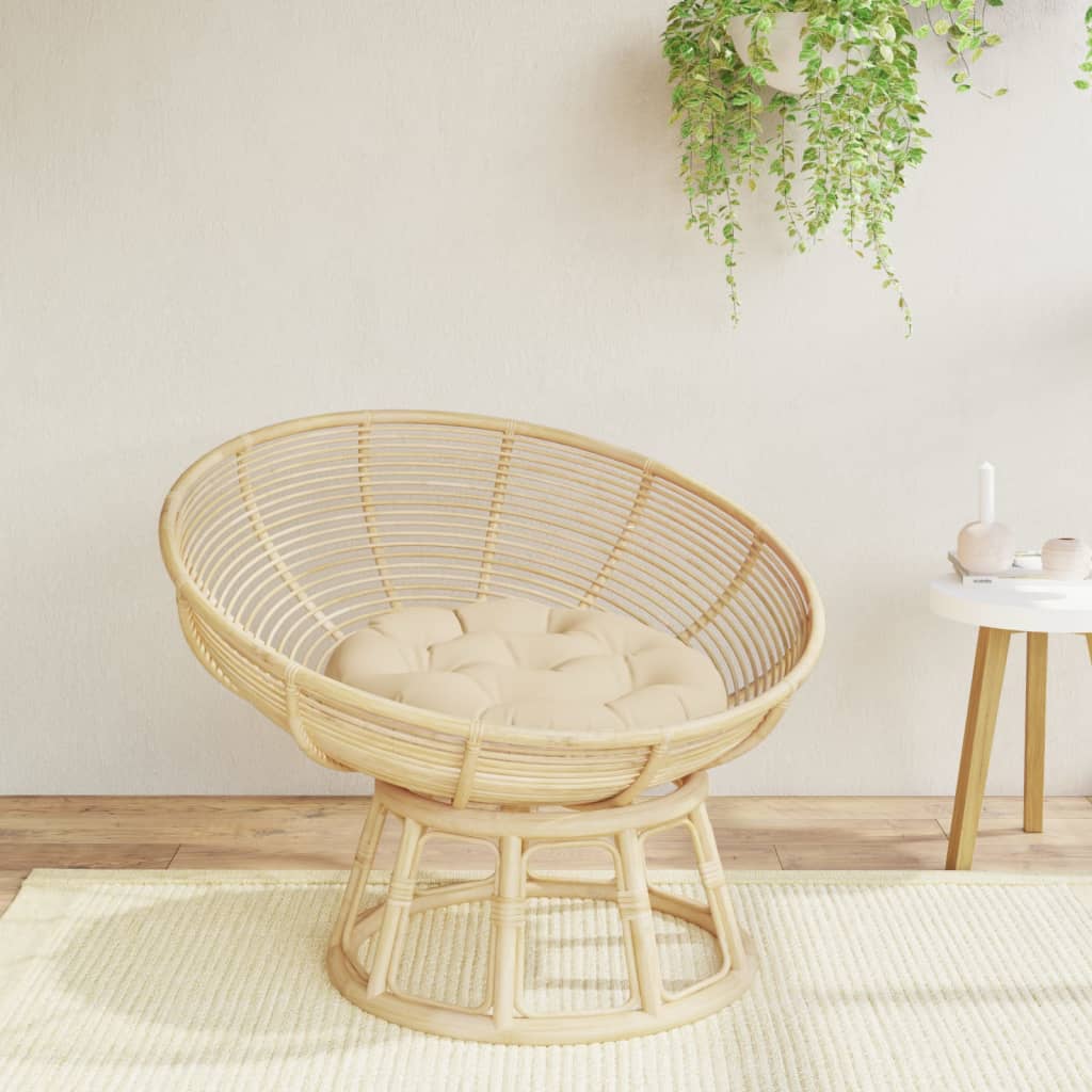 Cushion Round Beige Ø 60 x 11 cm Oxford Fabric