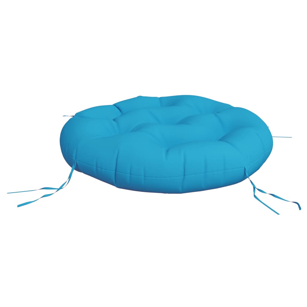 Coussin rond bleu clair Ø 60x11 cm Tissu Oxford