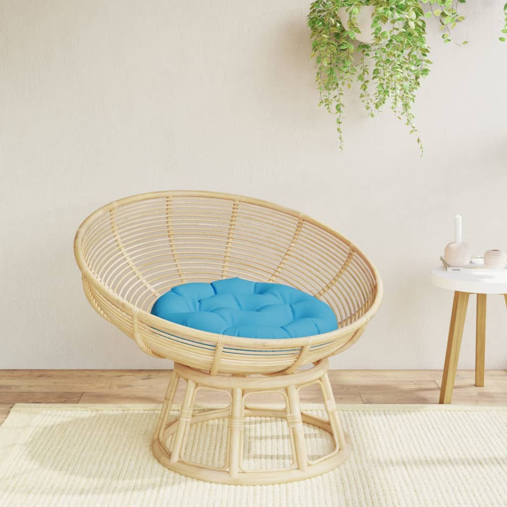Coussin rond bleu clair Ø 60x11 cm Tissu Oxford