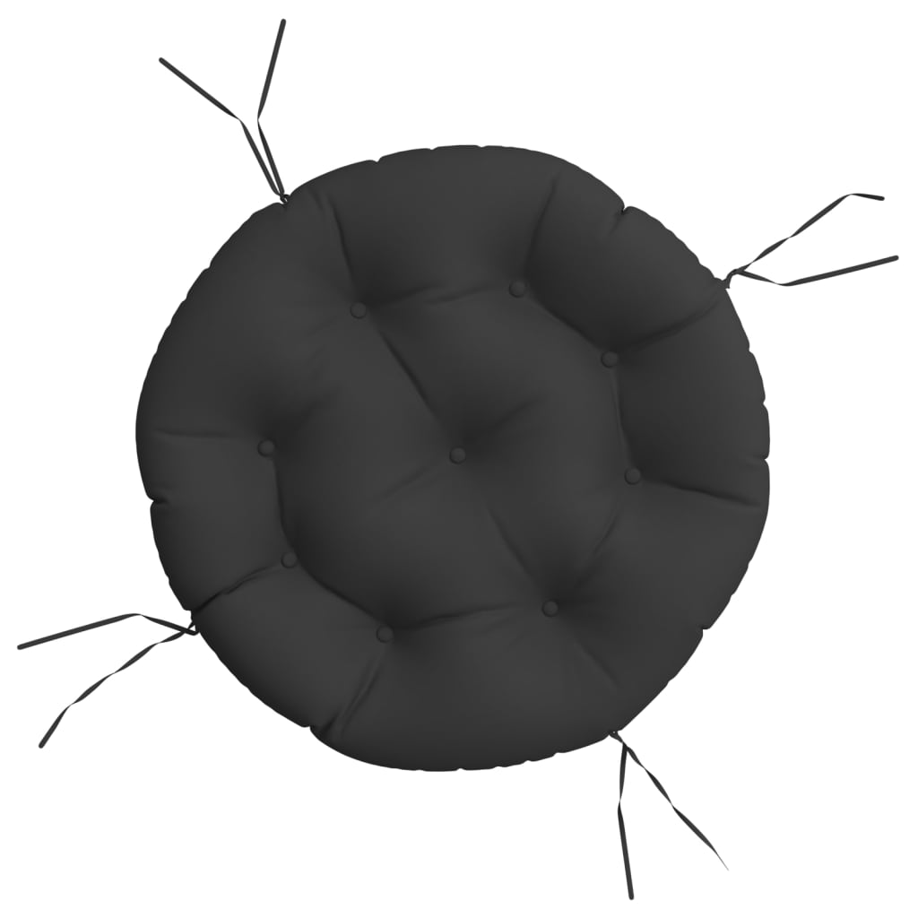 Pillow Round Black Ø 60 x 11 cm Oxford Fabric