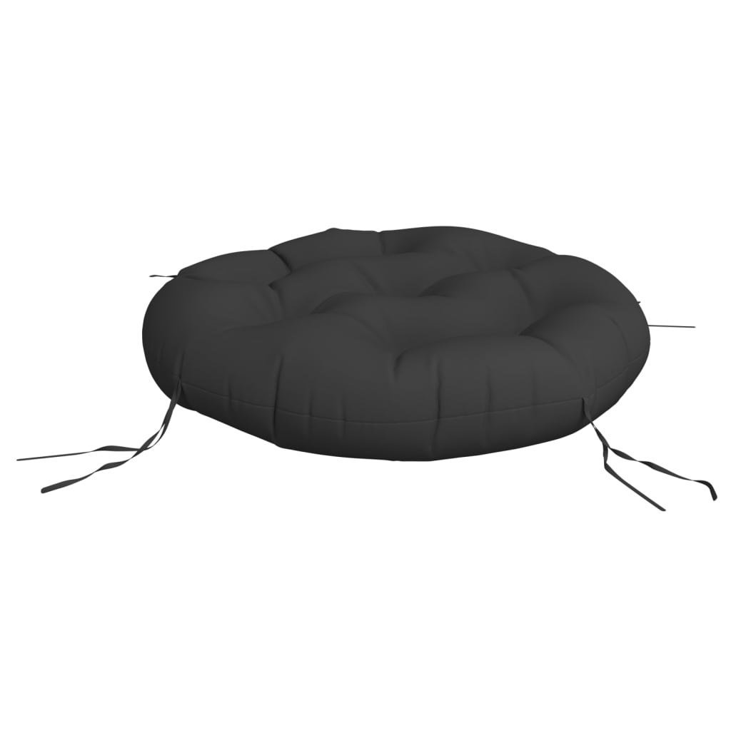 Pillow Round Black Ø 60 x 11 cm Oxford Fabric