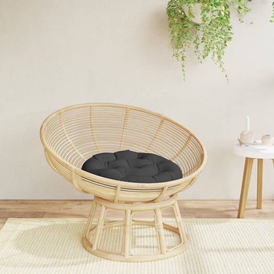 Coussin Rond Noir Ø 60 x 11 cm Tissu Oxford