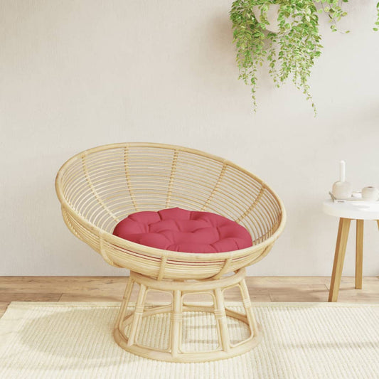 Coussin rond bordeaux Ø 60x11 cm en tissu Oxford
