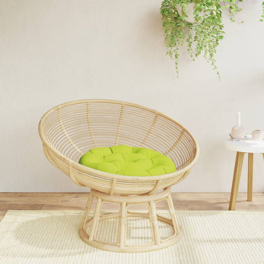 Coussin rond vert vif Ø 60x11 cm en tissu Oxford