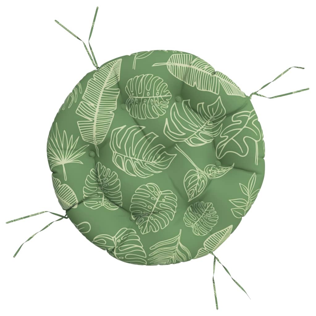 Round Cushion Leaf Pattern Ø 60x11 cm Oxford Fabric
