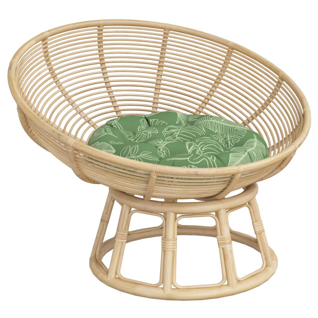 Round Cushion Leaf Pattern Ø 60x11 cm Oxford Fabric