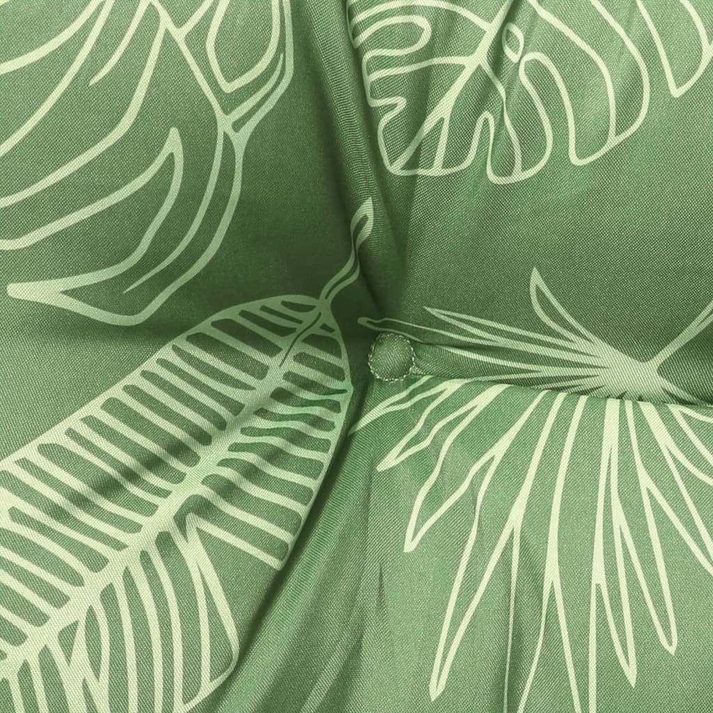 Round Cushion Leaf Pattern Ø 60x11 cm Oxford Fabric