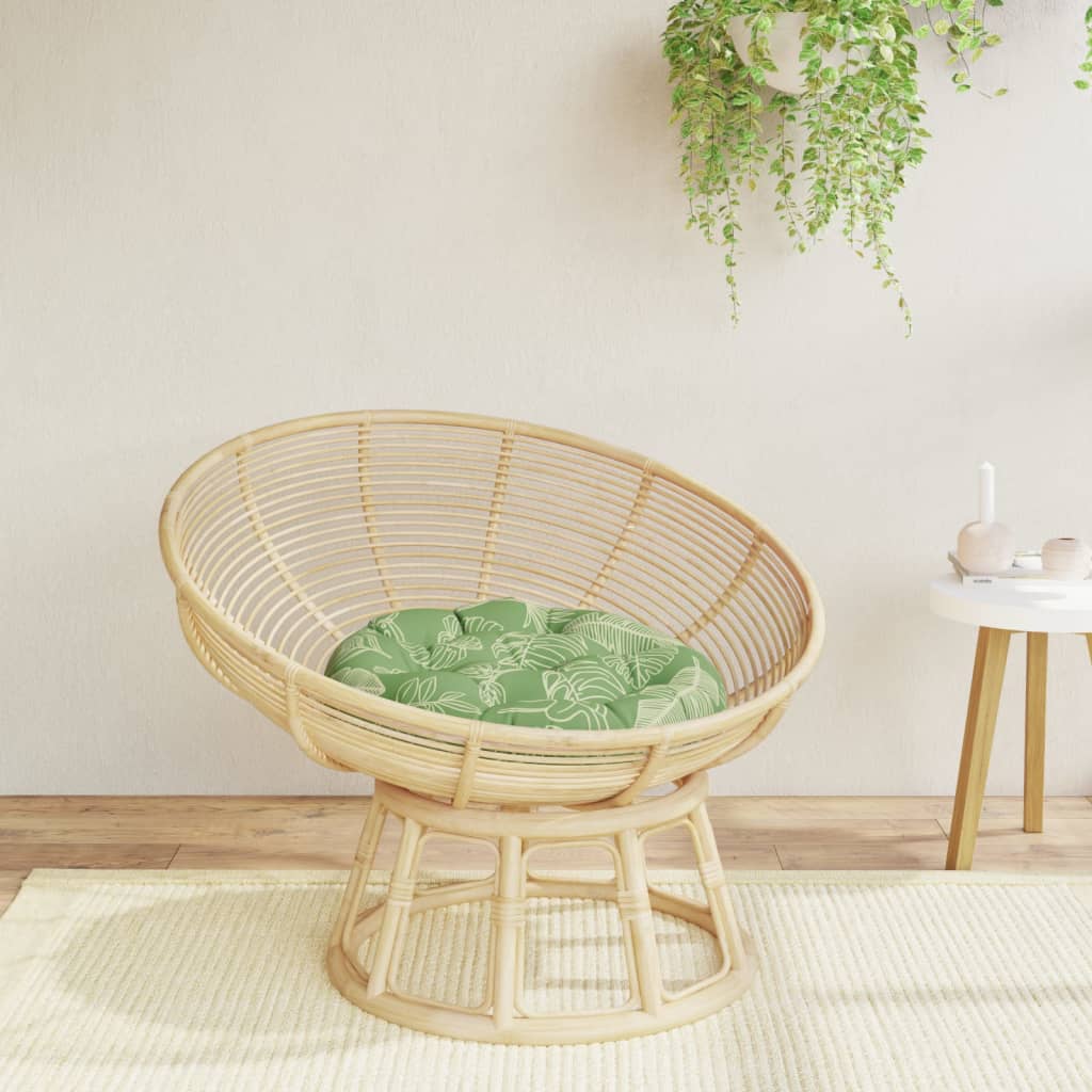 Round Cushion Leaf Pattern Ø 60x11 cm Oxford Fabric