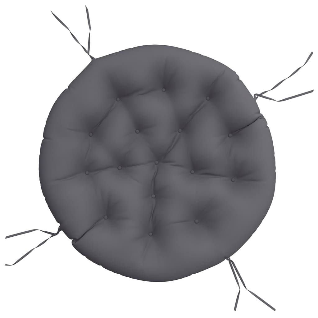 Round Anthracite Cushion Ø 100x11 cm Oxford Fabric