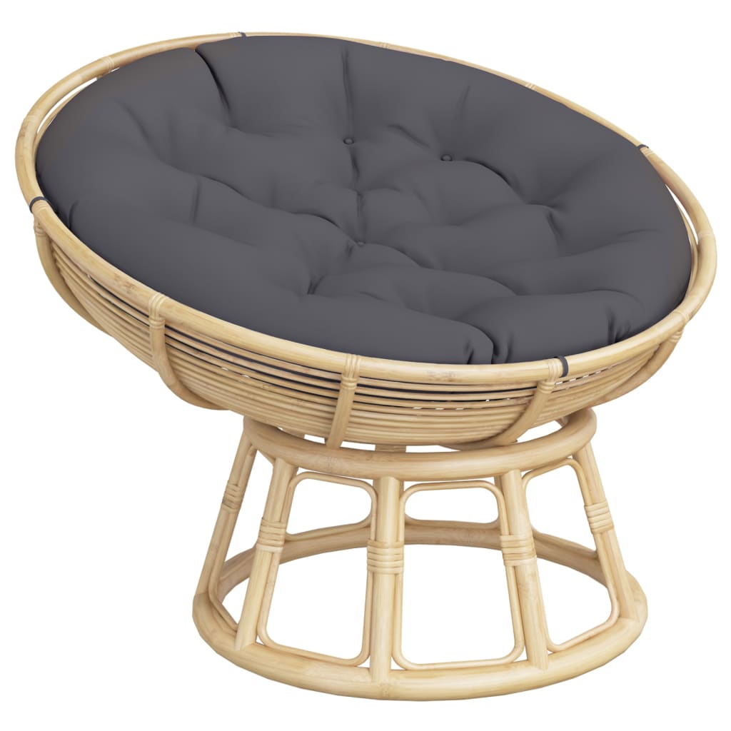 Round Anthracite Cushion Ø 100x11 cm Oxford Fabric