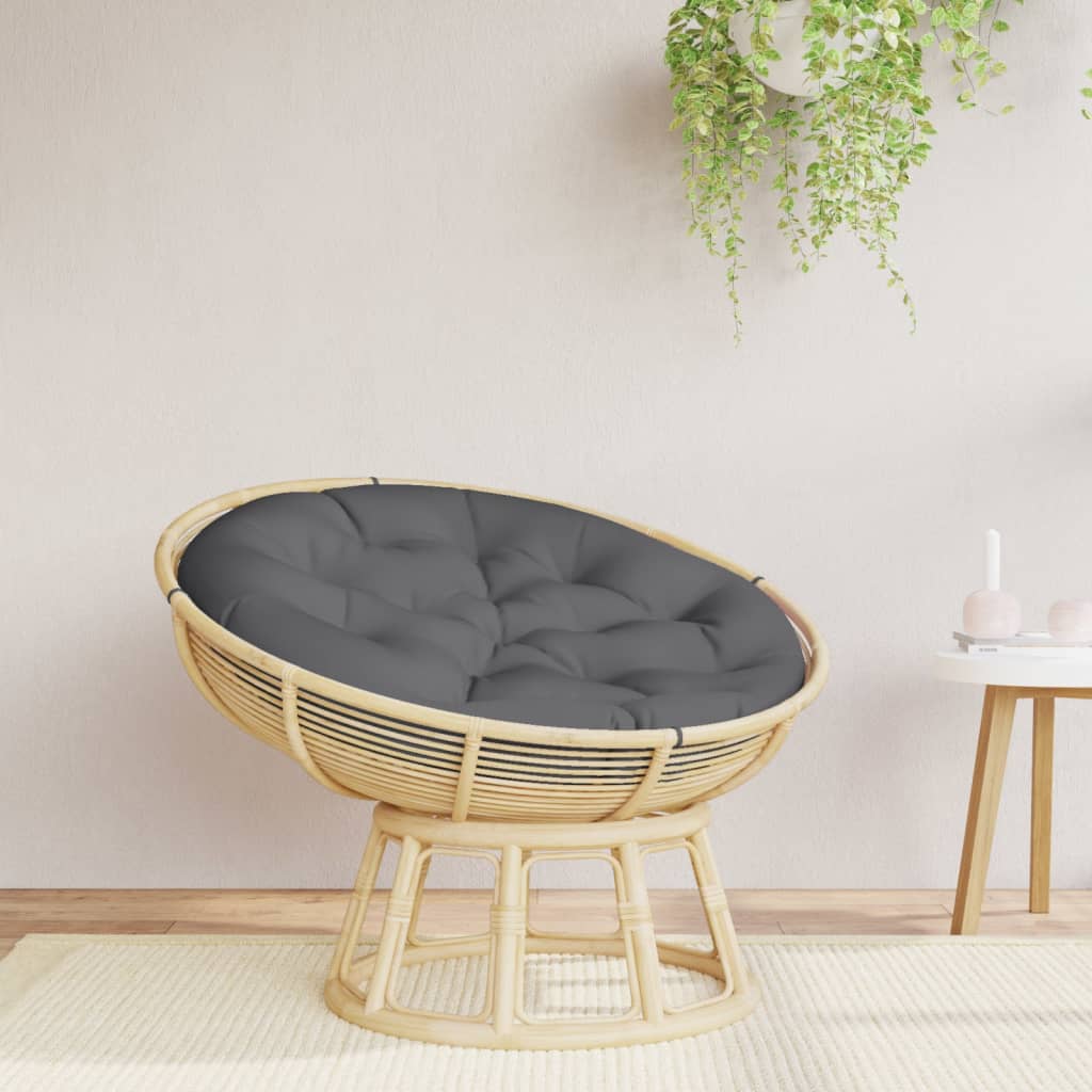 Round Anthracite Cushion Ø 100x11 cm Oxford Fabric