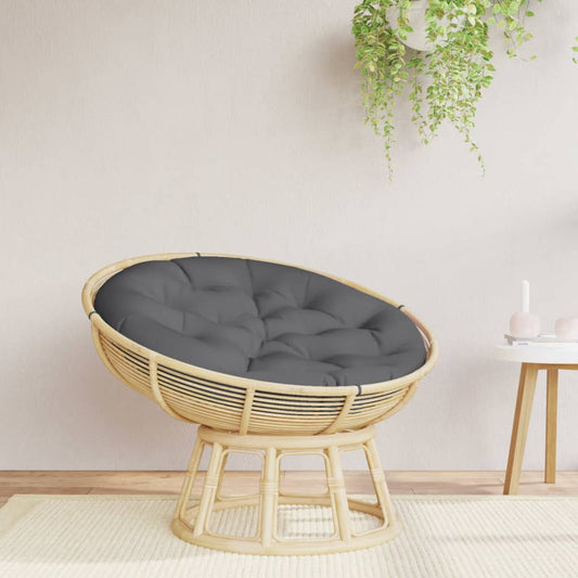 Round Anthracite Cushion Ø 100x11 cm Oxford Fabric