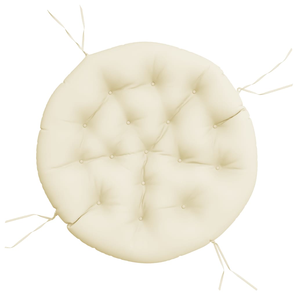 Round Cream Cushion Ø 100x11 cm Oxford Fabric