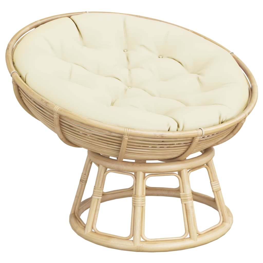 Round Cream Cushion Ø 100x11 cm Oxford Fabric