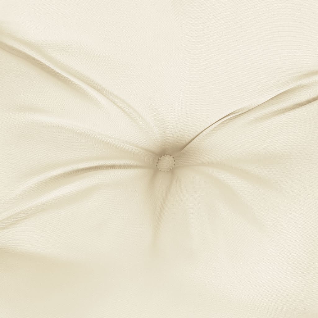 Round Cream Cushion Ø 100x11 cm Oxford Fabric