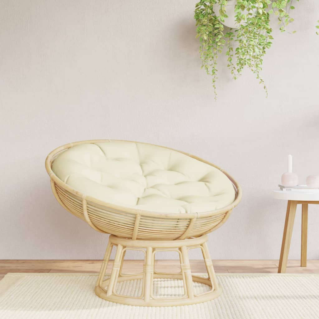 Round Cream Cushion Ø 100x11 cm Oxford Fabric