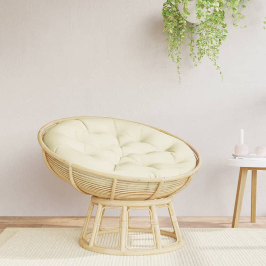 Round Cream Cushion Ø 100x11 cm Oxford Fabric