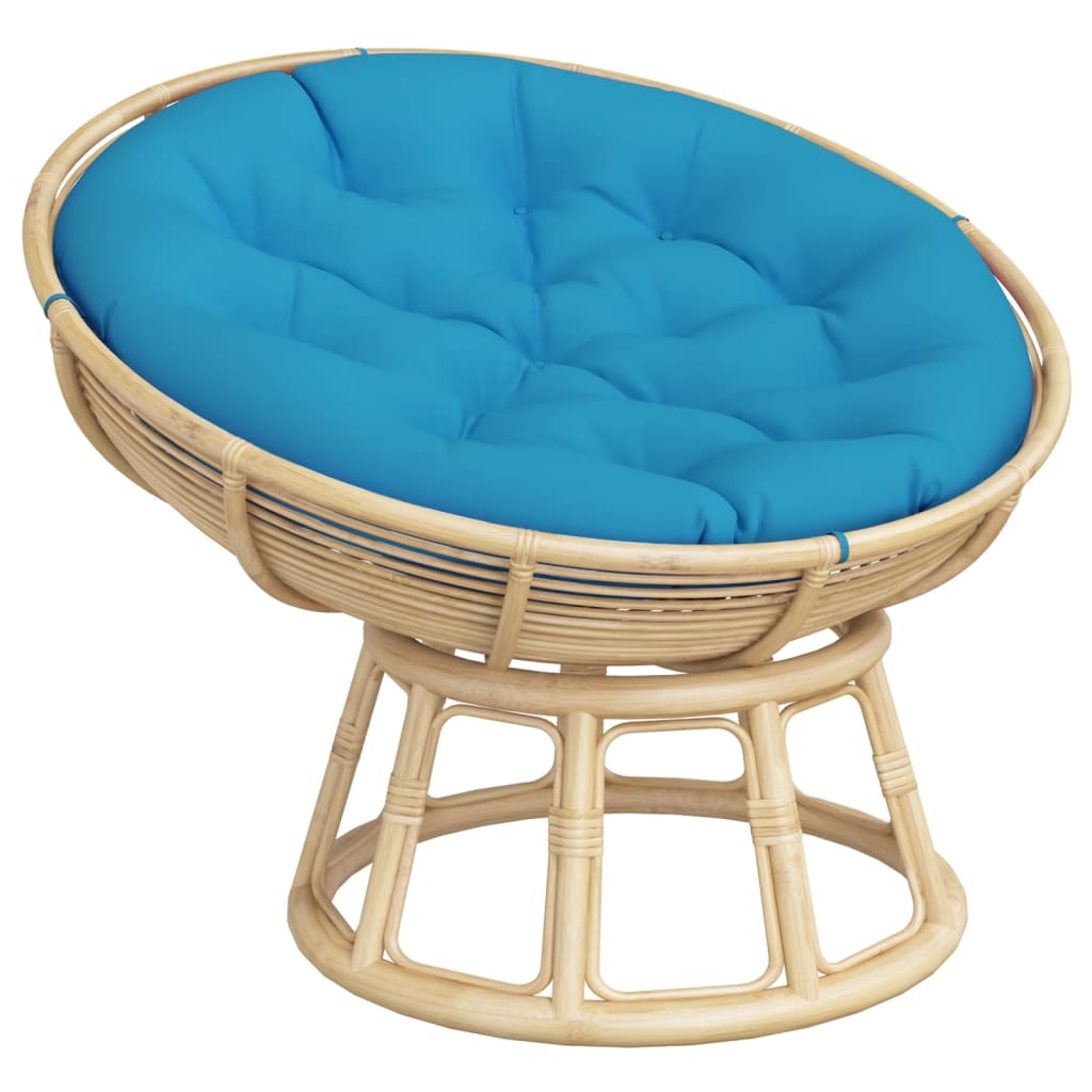 Coussin Rond Bleu Clair Ø 100x11 cm Tissu Oxford