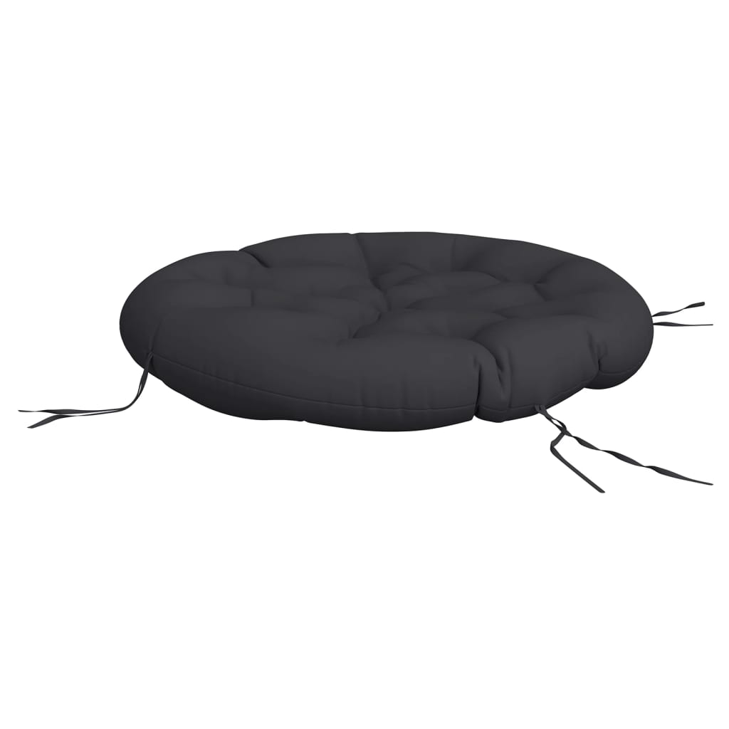 Kissen Rund Schwarz Ø 100x11 cm Oxford-Gewebe
