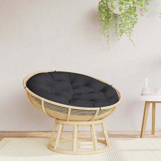 Cushion Round Black Ø 100x11 cm Oxford Fabric