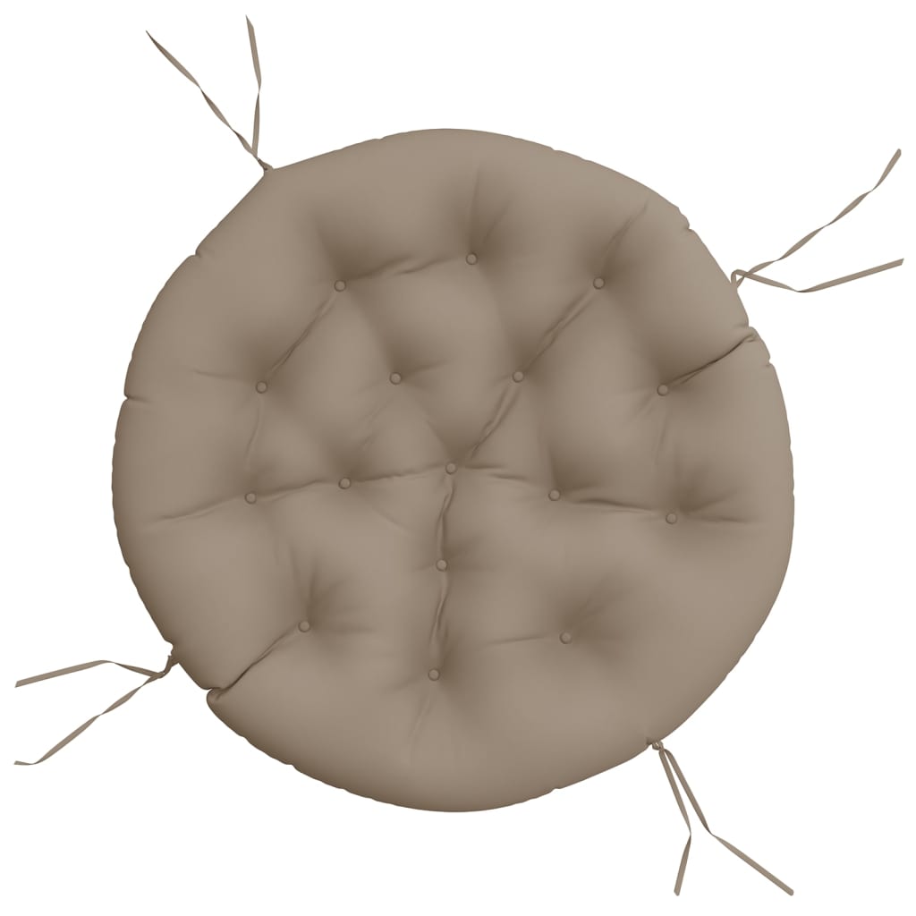 Round Cushion Taupe Ø 100x11 cm Oxford Fabric