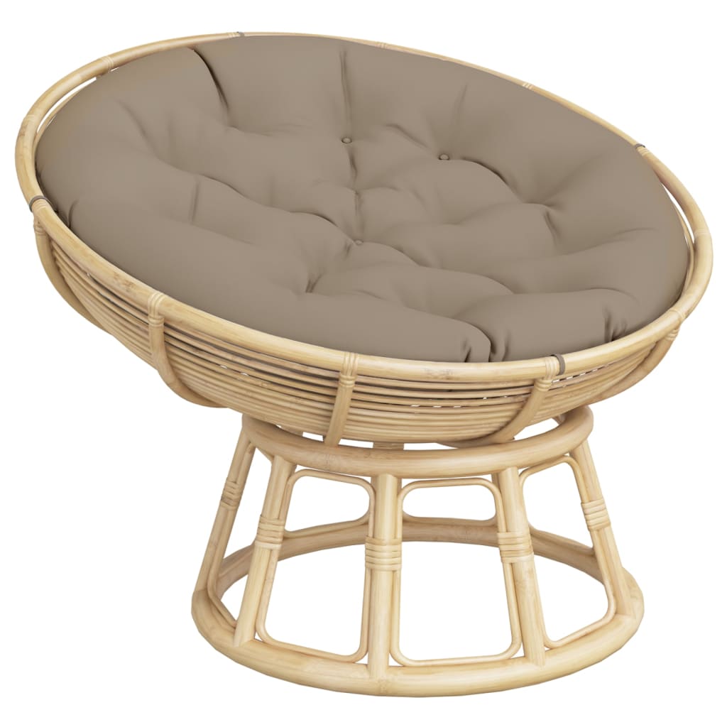 Round Cushion Taupe Ø 100x11 cm Oxford Fabric