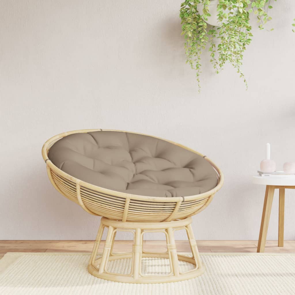 Round Cushion Taupe Ø 100x11 cm Oxford Fabric