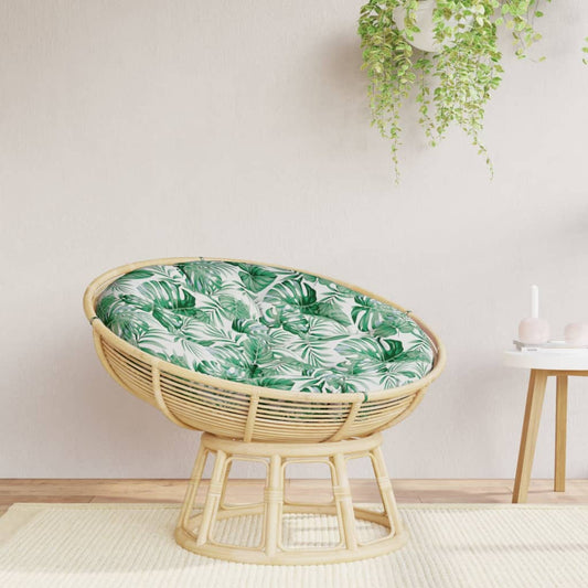 Coussin rond à motif feuille Ø 100x11 cm Tissu Oxford