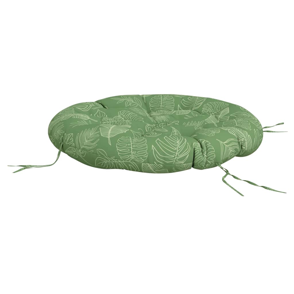 Kissen Rund Blattmuster Ø 100x11 cm Oxford-Gewebe