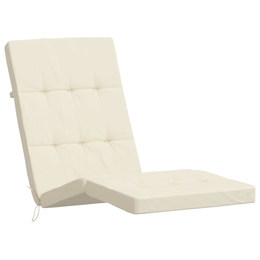Liegestuhl-Auflagen 2 Stk. Creme Oxford-Gewebe