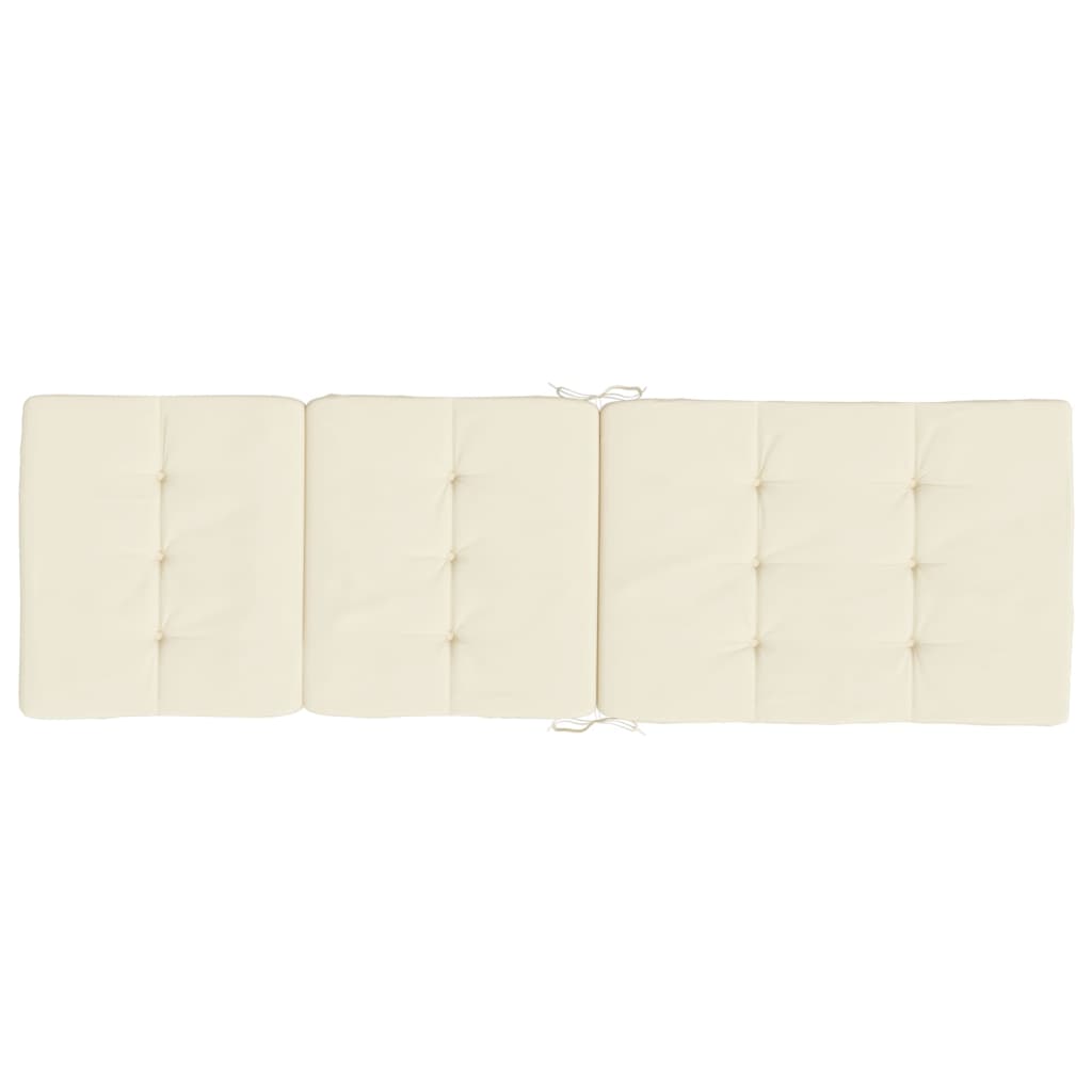 Liegestuhl-Auflagen 2 Stk. Creme Oxford-Gewebe