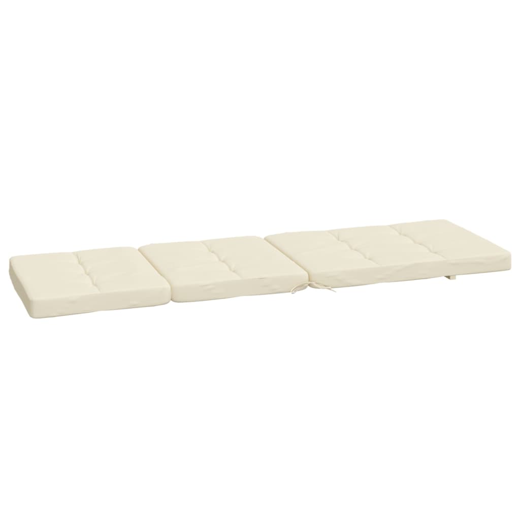 Liegestuhl-Auflagen 2 Stk. Creme Oxford-Gewebe