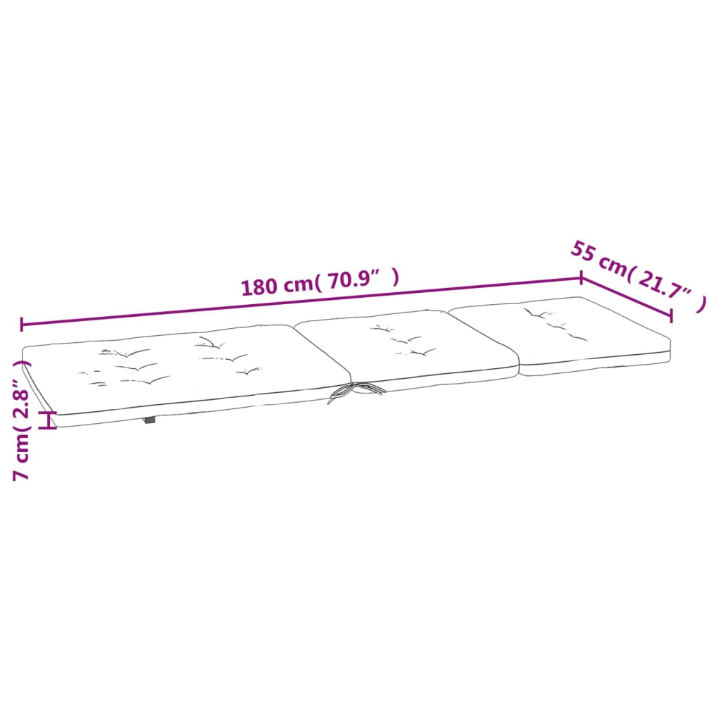 Liegestuhl-Auflagen 2 Stk. Grün Oxford-Gewebe