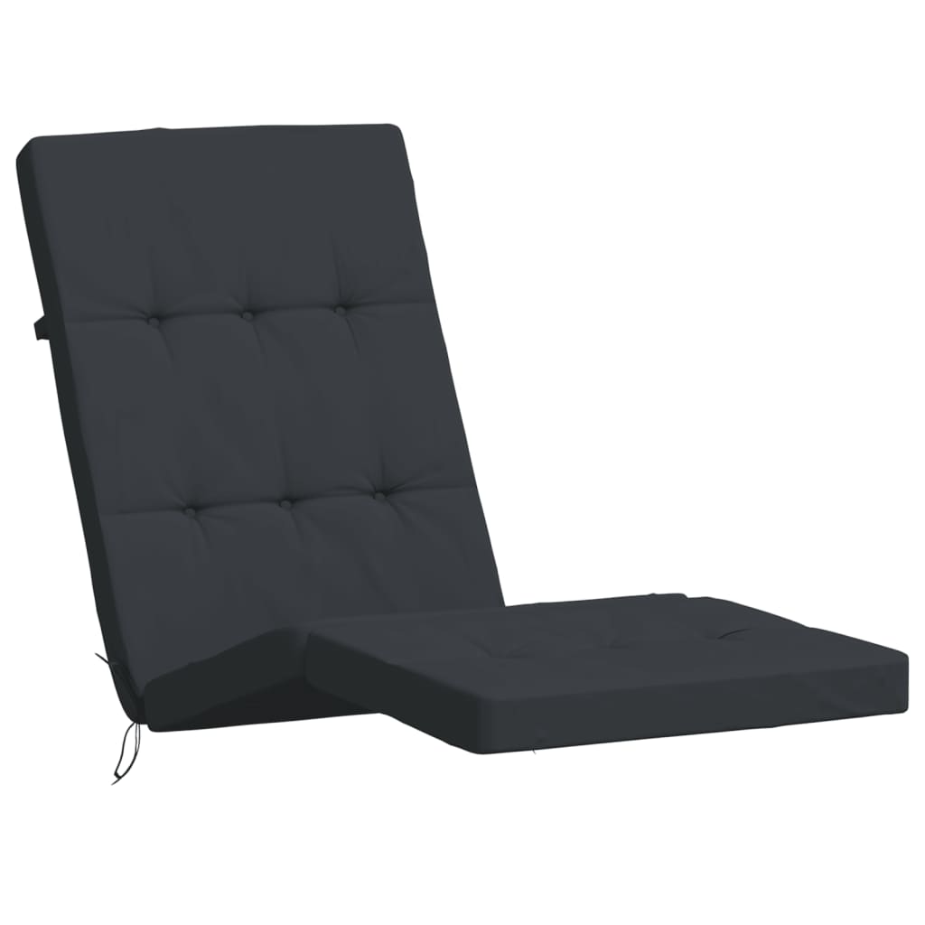 Deck Chair Cushions 2 pcs. Black Oxford Fabric