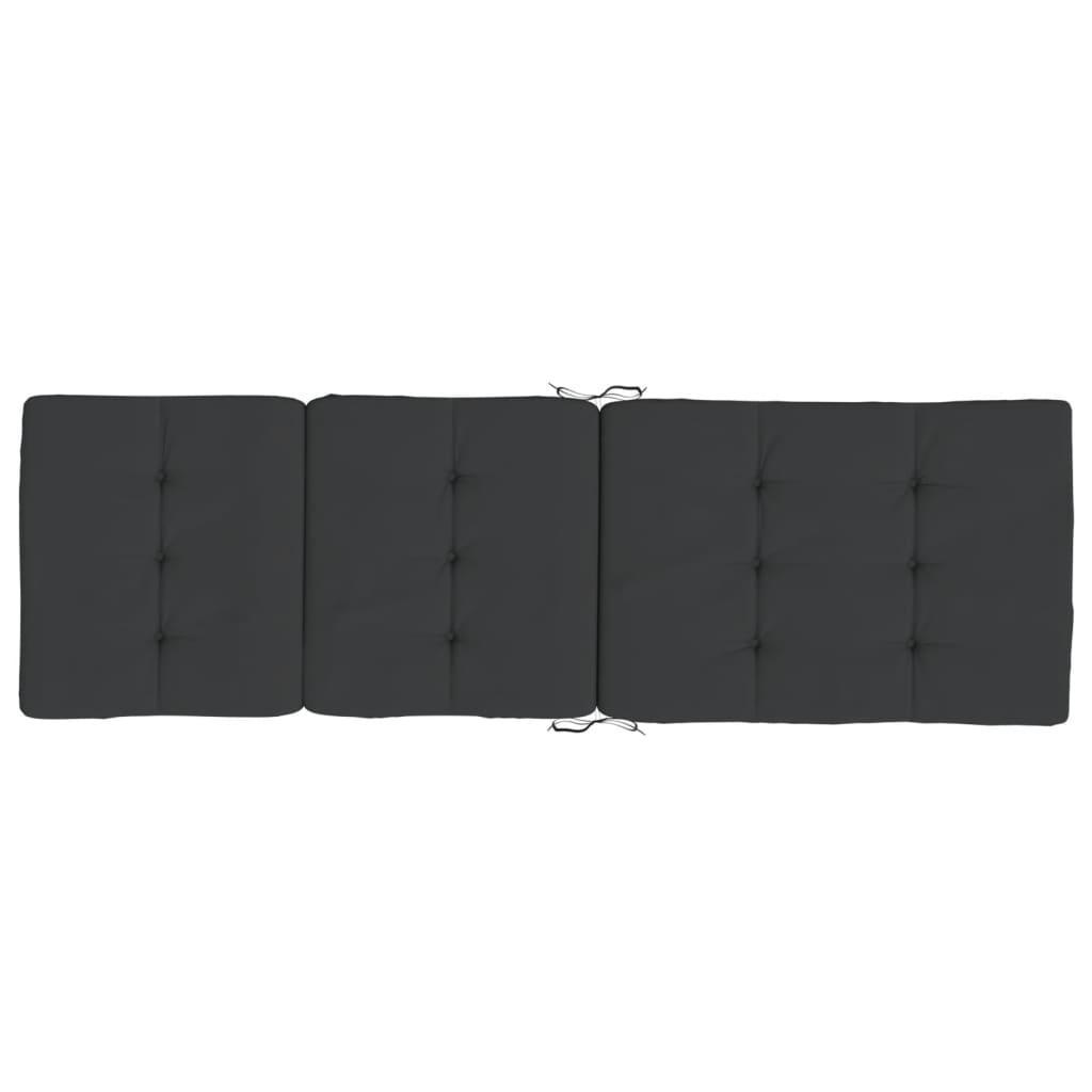 Deck Chair Cushions 2 pcs. Black Oxford Fabric