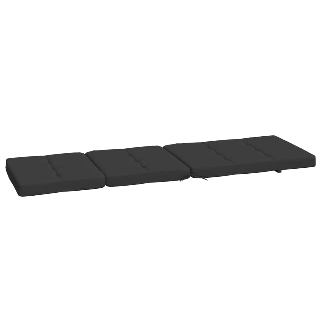 Deck Chair Cushions 2 pcs. Black Oxford Fabric
