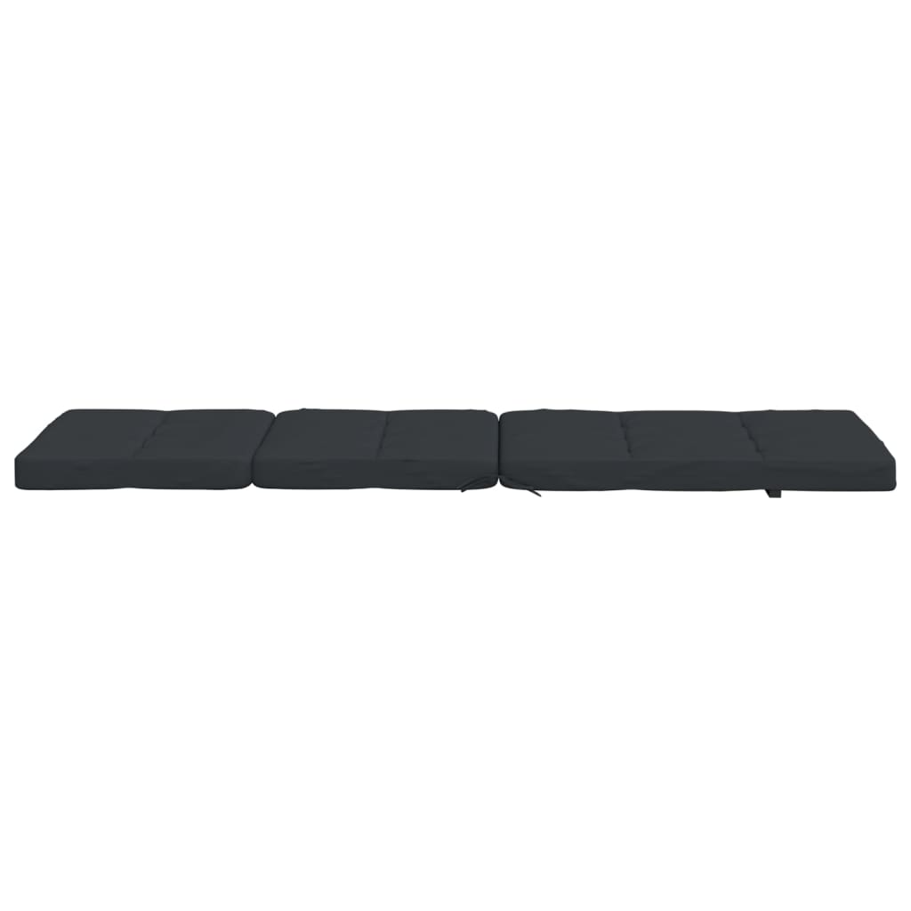 Deck Chair Cushions 2 pcs. Black Oxford Fabric