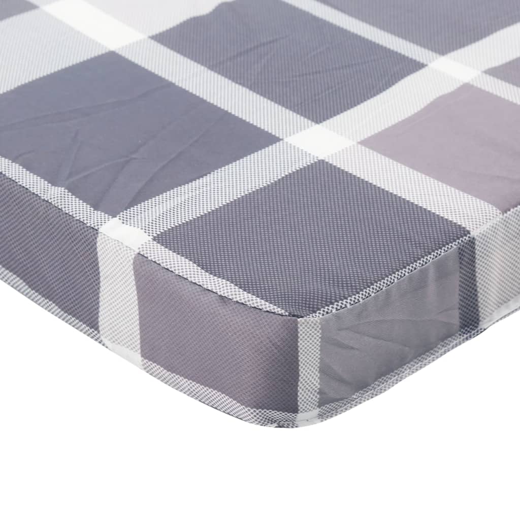 Deck Chair Cushions 2 pcs. Grey Plaid Oxford Fabric