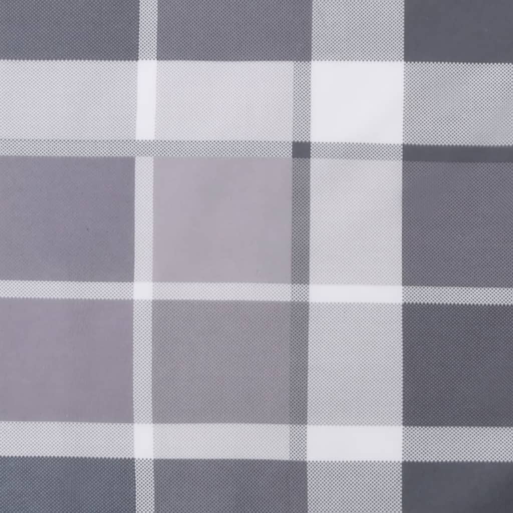 Deck Chair Cushions 2 pcs. Grey Plaid Oxford Fabric