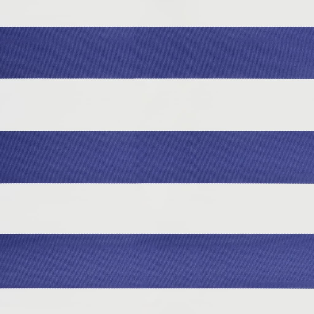 Markise Einziehbar Blau und Weiß 4x3 m Stoff und Aluminium