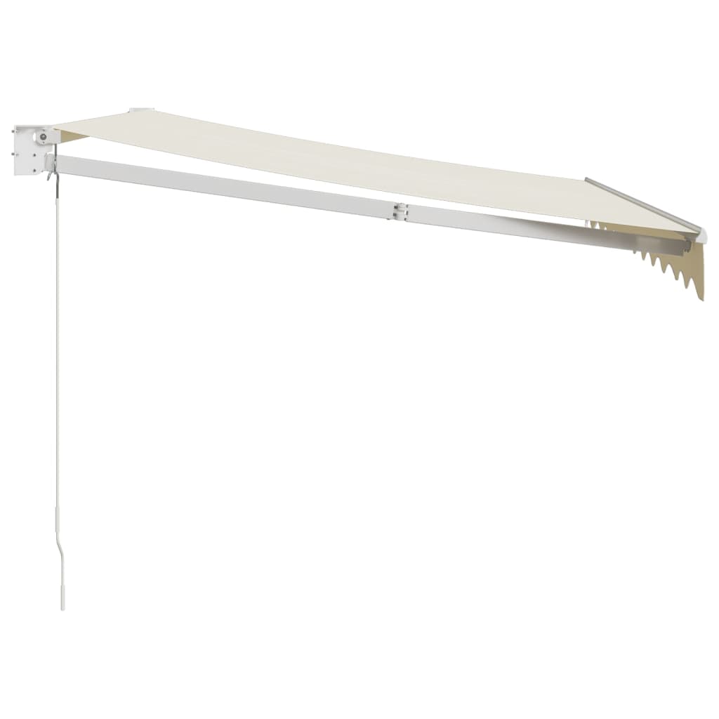 Markise Einziehbar Creme 3,5x2,5 m Stoff und Aluminium