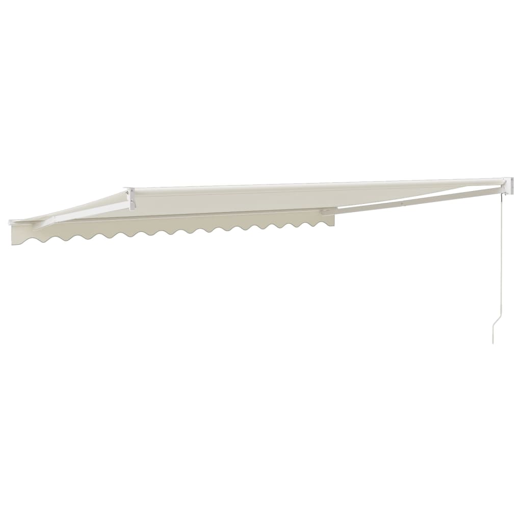 Markise Einziehbar Creme 4,5x3 m Stoff und Aluminium