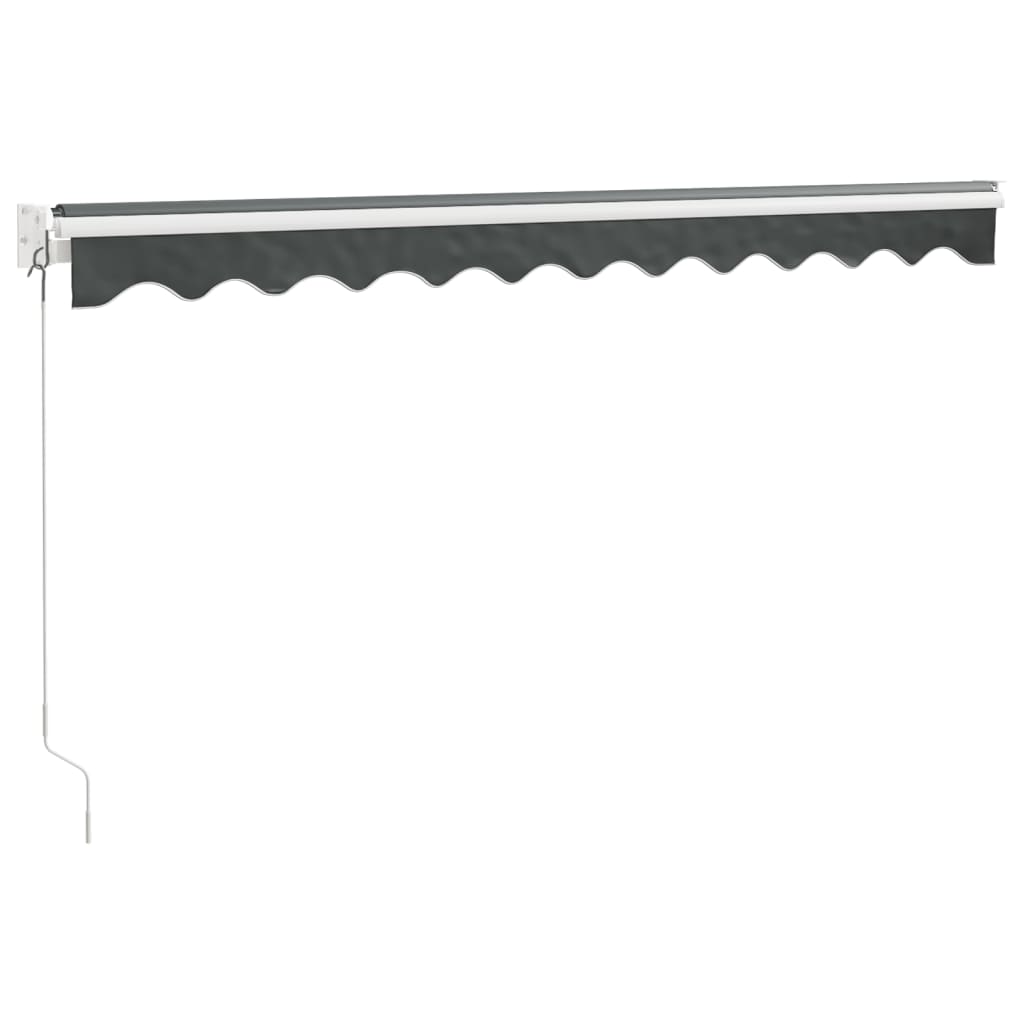 Markise Einziehbar Anthrazit 3x2,5 m Stoff und Aluminium
