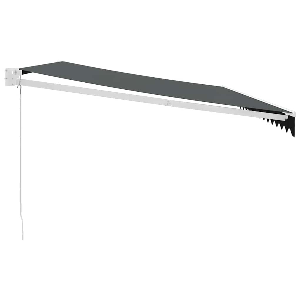 Markise Einziehbar Anthrazit 5x3 m Stoff und Aluminium