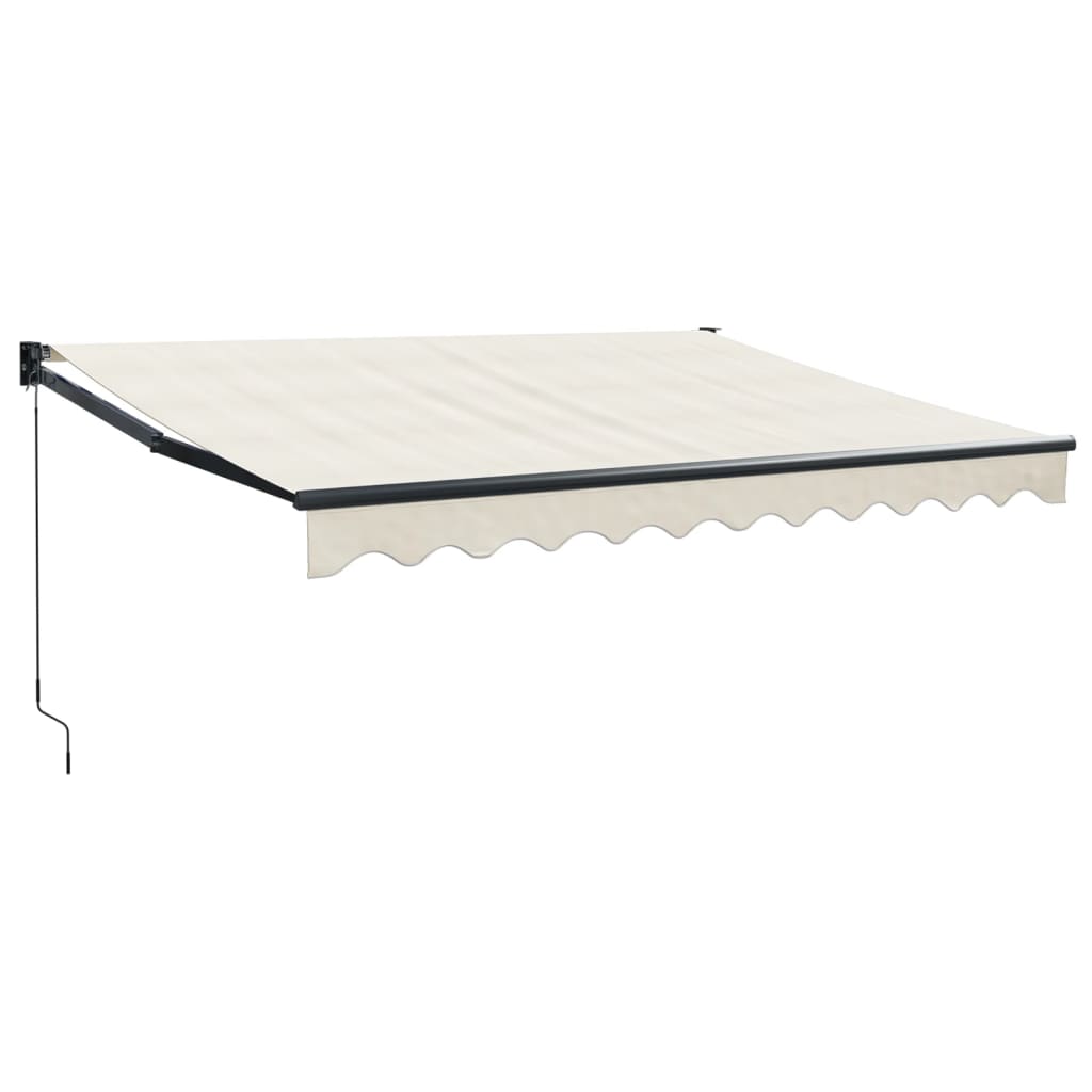 Markise Einziehbar Creme 3,5x2,5 m Stoff und Aluminium
