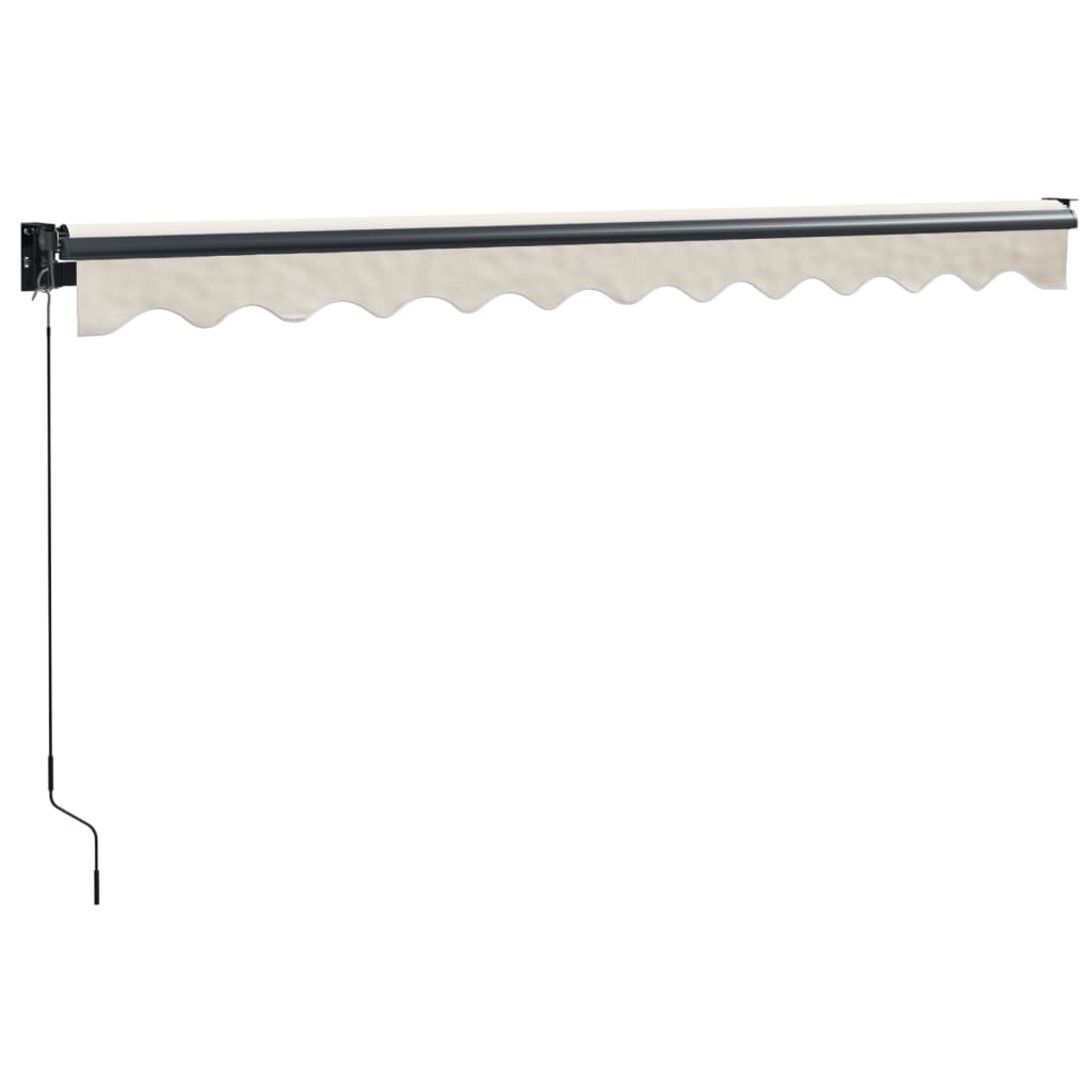 Markise Einziehbar Creme 3,5x2,5 m Stoff und Aluminium