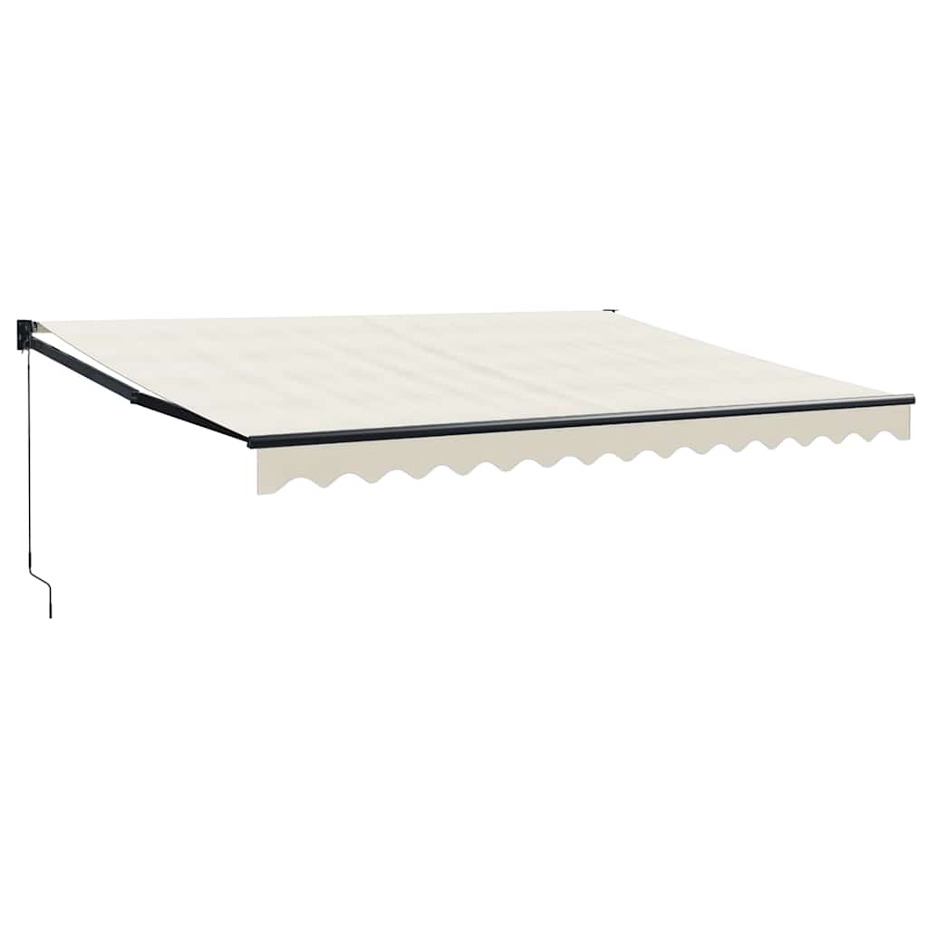 Markise Einziehbar Creme 4x3 m Stoff und Aluminium